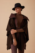 Brown Scarf-Style Jacket