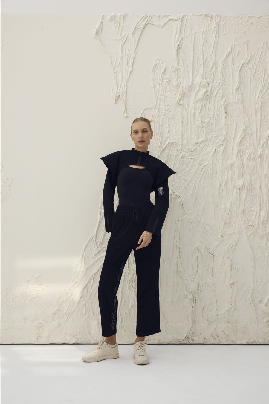 Black Jeans Jacket with a Track Suit - Surrealism Art Collection