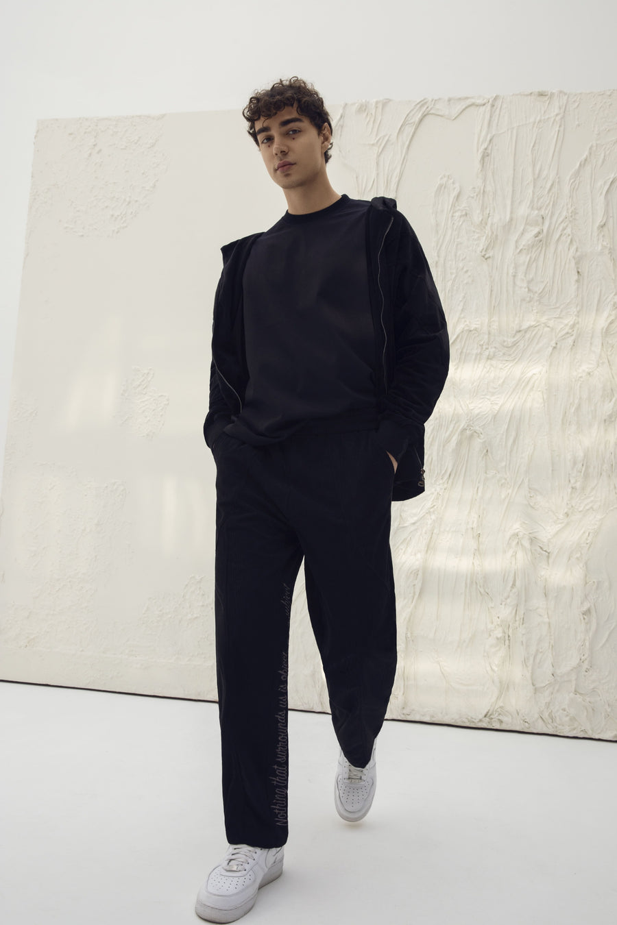 Black Velvet Sweatpants - Surrealism Art Collection