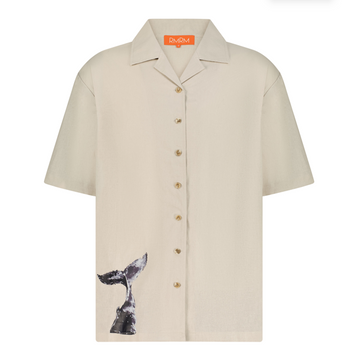 Beige Linen Set - Whales collection