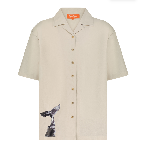 Beige Linen Set - Whales collection