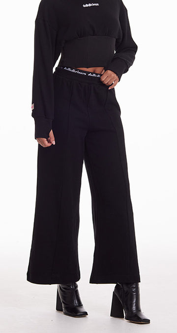 Black Wide sweat pant