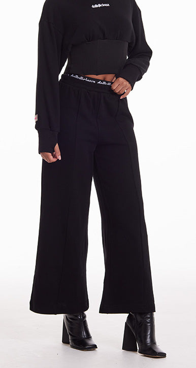 Black Wide sweat pant