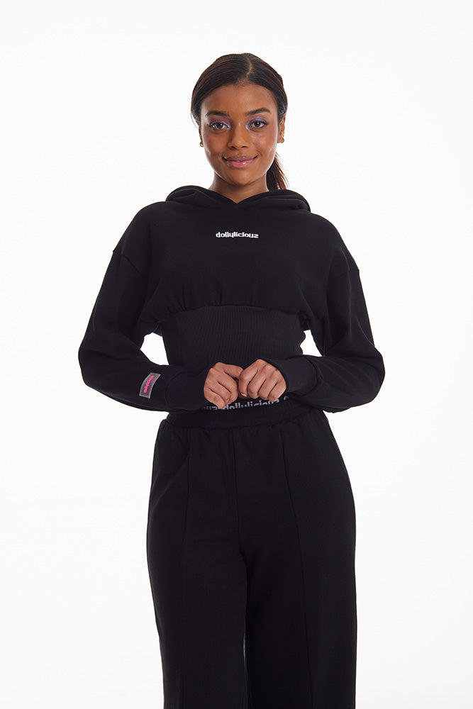 Corset-Style Cropped Hoodie | Doll x RMRM