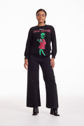 Alien Print Crewneck Sweatshirt | Doll x RMRM